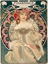 YC293 (Czech Republic) Mu Xia Alphonse Mucha painting print poster material oil painting picture gallery