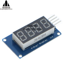 TM1637 4 digits code tube display module LED brightness adjustable with clock point building block