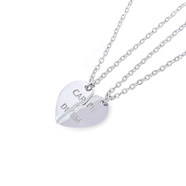 PCMY Birthday Gifts and Fashion Lovers Twin Chains Lock Bone Chain Hip-hop Titanium Steel Mens Pendant Female Tide