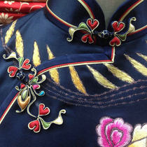 Disc Buckle Clasp Zipan Retro Chinese Style Hand Woven Color Dabbed Qipao Button button Down with national wind clothes Decorative Women