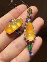 Yellow Jade Green Bean Ring Jade Pendant Natural Burmese A Goods