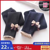 Girls plus velvet leggings winter clothing 2021 new childrens clothing Children Baby thick long pants kz-7669