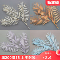 Wedding Hall ceiling flower simulation flower 3 fork loose tail leaves needle leaf sunflower leaf banquet hall flower arrangement road flower wedding