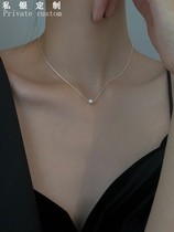 S925 sterling silver pearl necklace female choker simple light luxury niche design sense summer birthday gift to girlfriend