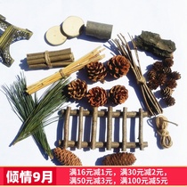 Forest Baby Set Pine Wood Chip Branches Leaf Round Wood Chip Kindergarten Handmade Props Forest Home Home