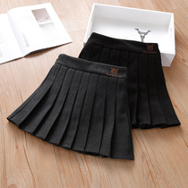 Girls half-body dress for autumn and winter Maos pleats for childrens little girl 2021 Winter new foreign air winter dresses