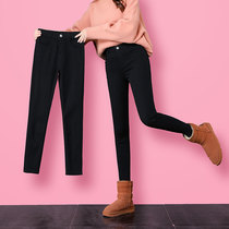 Thin velvet leggings for women to wear outside 2020 autumn and winter new black pants for women plus velvet warm slim-fit magic pants