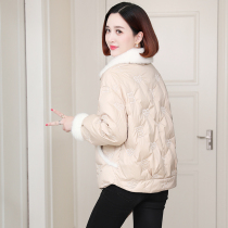 zqqz new whole mink mink fur collar fur goose down jacket women short temperament big brand thin coat 1690
