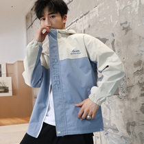 lee tooling jacket jacket men Spring and Autumn Korean fashion top embroidery hooded sports baseball suit welldone