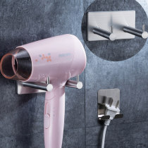 Free hole hanging hair dryer shelf Wall-mounted shelf Bathroom bathroom storage hair dryer barrel frame fan household