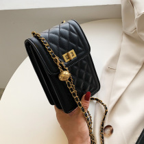 Hong Kong Kitty Pet Bag Universal Package Girl 2021 New Single Shoulder Inclined Satchel Bag Tide Small Golden Ball Rhombog Tide