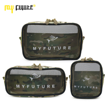 MYFUTURE My road mesh storage bag Cosmetic bag Portable bag Mens and womens multi-purpose travel toiletry bag