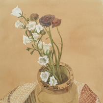 Shaw Qing tabletop windbell hand painted watercolor 53x40cm unframed with hands - on gift