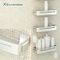 Free hole bathroom shelf Space aluminum bathroom shelf Toilet wall-mounted bathroom toilet storage shelf