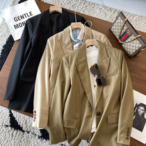 Sweet cool fan comes with a gas field~high-end can be casual can be gas suit thin H version of the womens coat new