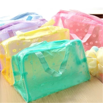 Floral cosmetic bag creative transparent waterproof wash bag womens bath products storage bag wash bag portable cosmetic bag