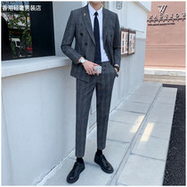Bridegrooms bridegroom suits suit Mens spring autumn new Korean version of the fashion trend Two sets of mens handsome wedding gown