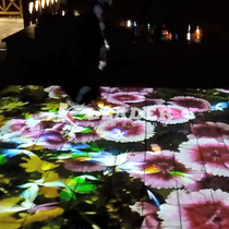 Multimedia interactive ground virtual projection interactive system dynamic ground projection interactive sensor screen interactive projection corridor projection ground screen ground light and shadow interactive multi-channel ground water surface