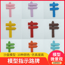 diy manual construction sand table model material micro landscape scene background simulation fence fence color guide signs