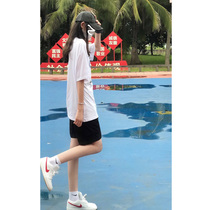 Tooling shorts women loose 2021 summer New straight tube students casual pants Hong Kong flavor ins tide sports five-point pants