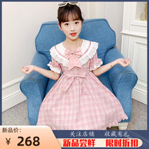 Girls dress Summer 2022 new ocean Korean version CUHK Tong Lace Skirt Mesh Red Child Summer Dress
