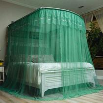 2020 New telescopic mosquito net u-type fishing rod bracket encrypted thickened 1 8m bed 1 5 m home floor