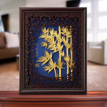 Three-dimensional gold foil painting bamboo festival high-rise opening gifts auspicious home furnishings to give leaders practical gifts