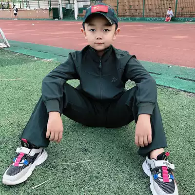 Children's olive green Sports Leisure set primary and secondary school spring sports clothing
