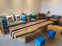 Nordic living room log tea table low table tatami tea table Chinese Zen coffee table tea table solid wood sitting floor kang table