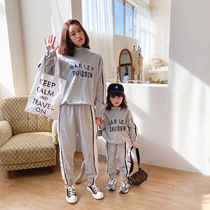Special pro-child clothing suit 2021 spring new wave casual long sleeves stand two sets of female dress surges