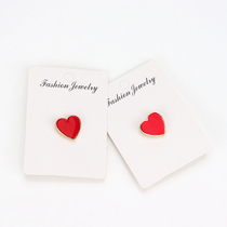 Chinese style wedding festive red love couple brooch micro chapter heart-shaped heart heart pin button clothing schoolbag accessories