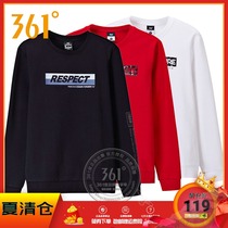 361 degrees mens sports sweater spring and autumn new long T-shirt 361 round neck pullover printed mens top tide