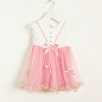 Summer New Girl Dress Girl Baby Baby Child Young Princess Baby Lace Dress Puffy Dress