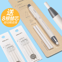 Power press eraser No debris Painting sketch Art students special cute students wipe clean like skin wipe without leaving a trace Creative cartoon pen-shaped mechanical pencil telescopic elephant skin wipe set