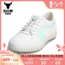 XGN Ladies Fashion Outdoor Casual Bull Leather Women Shoes 2022 New Spring Genuine Leather Shoes Women Low Help Soft Panel Shoes