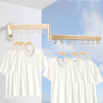 No balcony folding drying rack wall-mounted windowsill invisible indoor clothes drying artifact outside the window drying Rod drying home