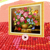 5D Crystal Diamond painting stickers full of diamond brick stone bedroom stick diamond cross stitch new living room restaurant rose flower