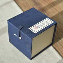 Ceramic printing mud cylinder cloth art storage box master cup tea can box empty box purple sand pot brocade box simple thickened