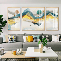 New Chinese style mountain forest crystal porcelain decorative painting Elk light luxury atmosphere framed painting Living room bedroom study background wall hanging painting