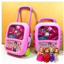 Childrens play house doctors tool box makeup toy hand-held trolley case girl makeup accessories early childhood education model simulation