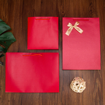 Red Back Gift Bag Gift Bag PAPER BAG WEDDING SUB CUSTOM STURDY WATERPROOF THICKENING FIRM HANDMAID GIFT BAG