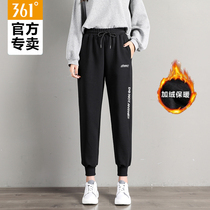 361 sports pants womens pants 2022 spring autumn plus suede warm long pants bunches small leggings 361 degrees casual pants womens pants