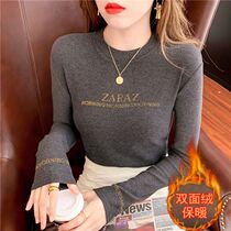 2021 Autumn winter new foreign air 100 lap design sensation small crowdT-shirt Develed undershirt with a long sleeve female blouse