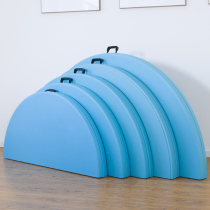 Folding round table Household simple large round table 8 people outdoor simple dining table and chair foldable dining table dining table