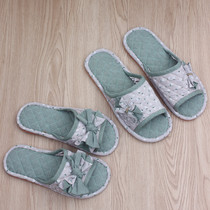 Clearance Specials ~ fabric cotton cloth men and womens home indoor soft bottom non-slip slippers floor silent beef tendon four seasons
