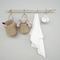 ladylike Nordic simple woven hanging basket storage basket bathroom storage basket cosmetics storage wall storage