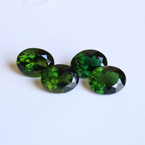 Total 4 49 carat four natural chromed stones Naked Stone Oval finish with clean fire color