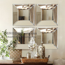 European style square combination porch wall decoration restaurant corridor decorative mirror living room background wall hanging picture frame custom-made