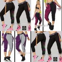 ZW Dance Fitness Dresses Dance Sports Loose Pants Flow Su Ladies Pants Lady Shorts Seven-minute Pants big code Conspicuous Drifting