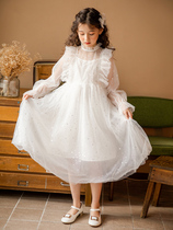 South Korean girls early autumn dress trendy dress trendy foreign air 2021 new lace spring autumn CUHK Girl Pompeo Princess Skirt Tide